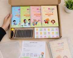 ZevaMall Handwriting Copybook (4 Books + 10 Refills)