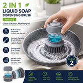 2 In 1 Liquid Soap Dispensing Brush (Pack of 2)