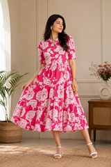 🌸 Floral Midi Dress
