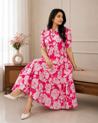 🌸 Floral Midi Dress