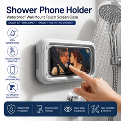 Shower Phone Holder – Waterproof Wall Mount Touch Screen Case