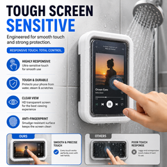 Shower Phone Holder – Waterproof Wall Mount Touch Screen Case