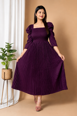 💜 Elegant Pleated Maxi Dress