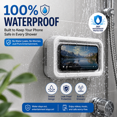 Shower Phone Holder – Waterproof Wall Mount Touch Screen Case